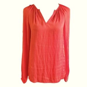 Rachel Roy Orange Long Sleeve Blouse